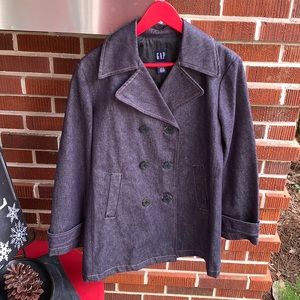 Gap denim peacoat, like new